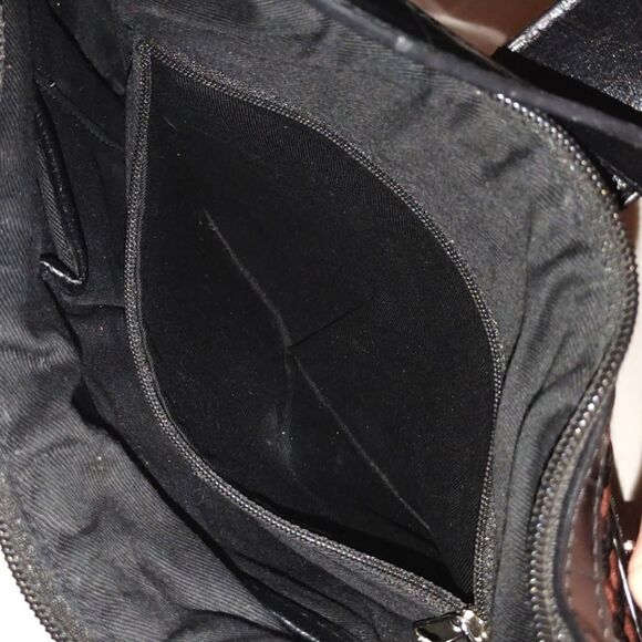 Coldwater Creek Shoulder Bag Brown and Black Woven Twist Lock Closure Purse - Picture 6 of 9